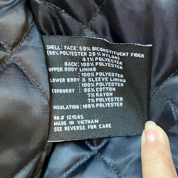 NEW WOT - Men’s London Fog Jacket Thick Fleece Lined Corduroy Trimmed Size Large - Picture 8 of 12